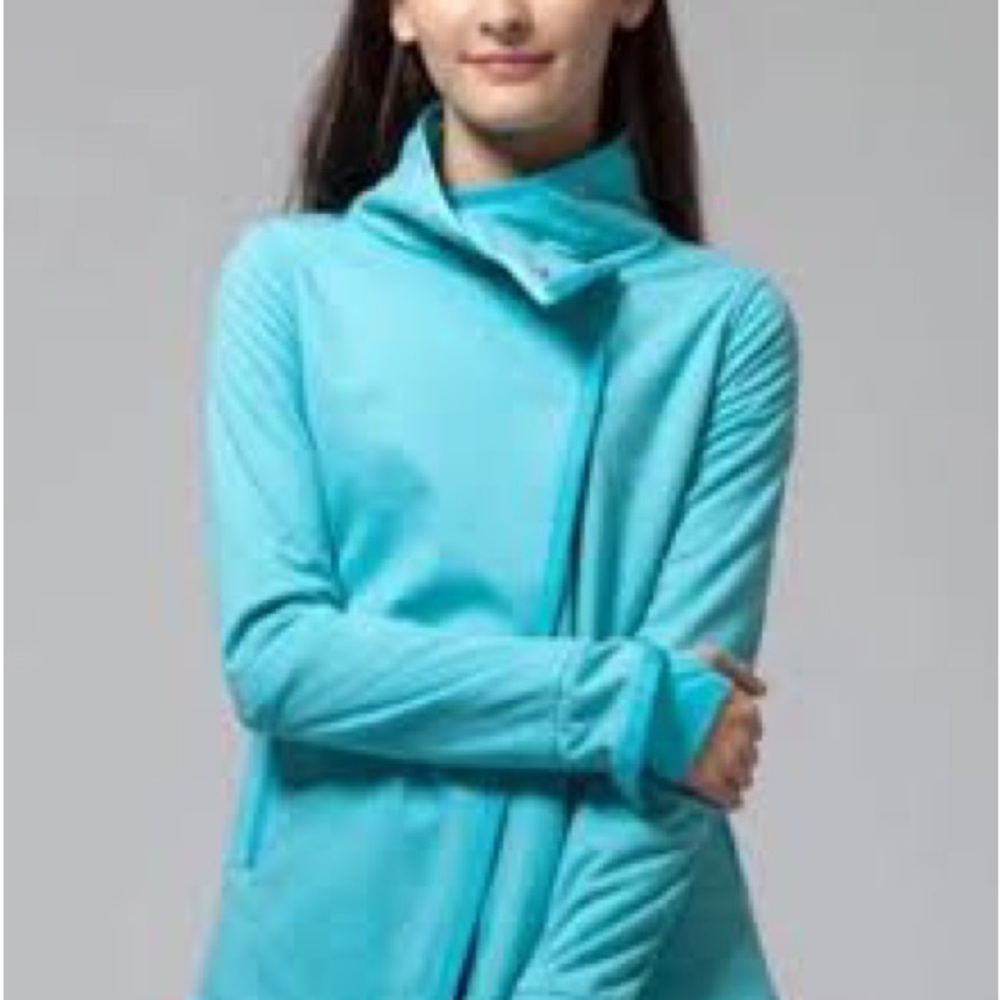 Ivivva big business aqua wrap sweatshirt